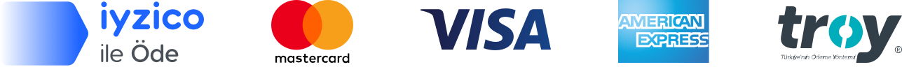 iyzico, Visa, Mastercard, American Express, Troy